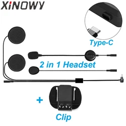 Suitable For XINOWY V6 Plus Motorcycle Helmet Bluetooth Walkie-Talkie Two-In-One Headset Base Mounting Clip