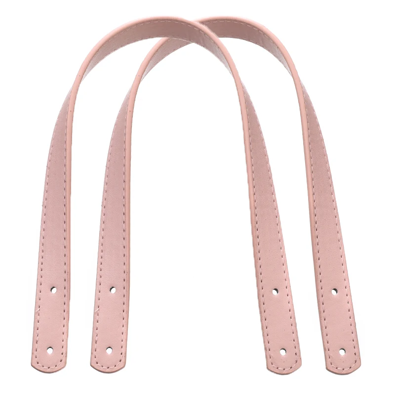 1Pair 45cm PU Leather Bag Strap Handle Shoulder Bag Belt Band For Women Handmade All-match DIY Accessories With Rivets