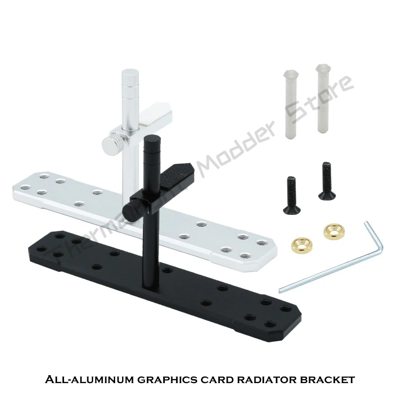 GPU Holder For Side Transparent Computer Case, Bottom Fan Position Mounting Full Aluminum Graphics Card Bracket Support