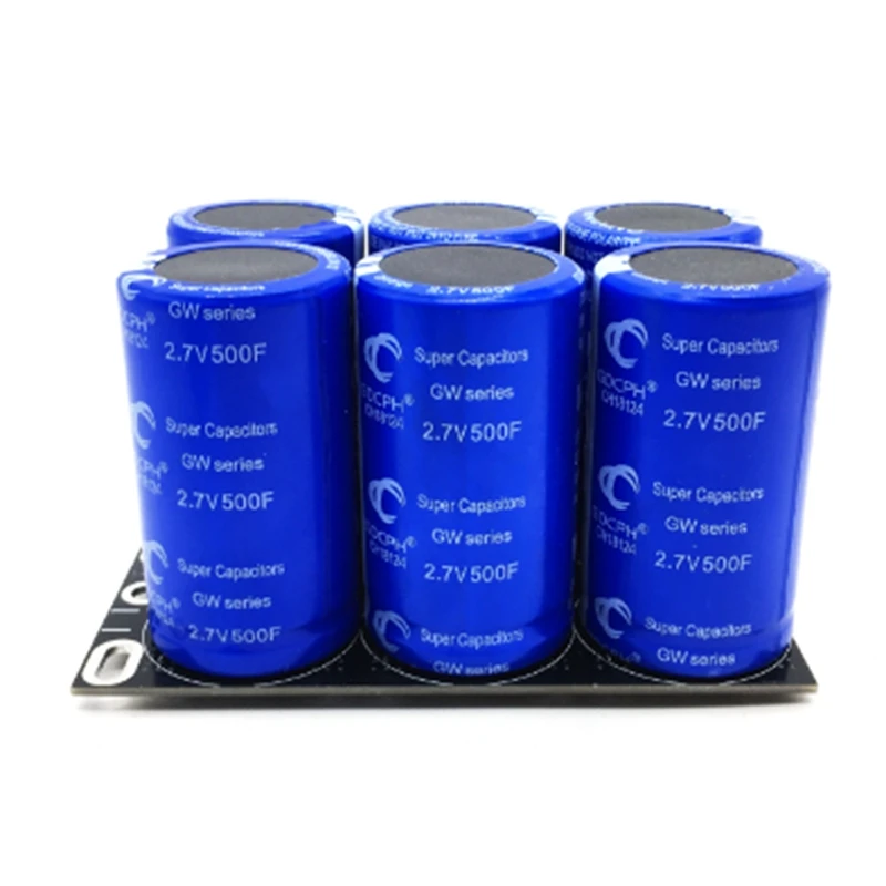 

Farad Capacitor 2.7V 500F 6 Pcs/1 Pack, Super Capacitance With Protection Plate, Automotive Capacitors