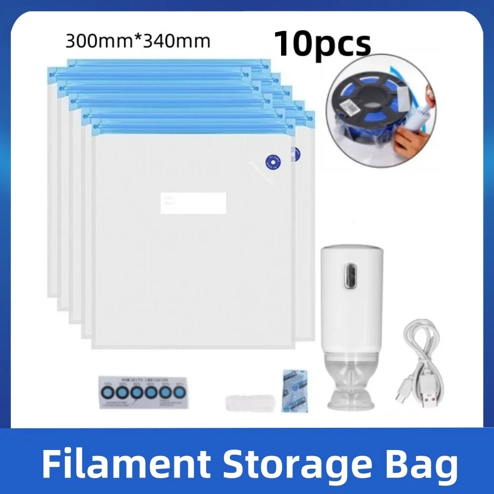 Reusable Vacuum Storage Bags 3D Printer Filament Electric Vacuum Pump USB Rechargeable 3D Printing Material Sealer Pump