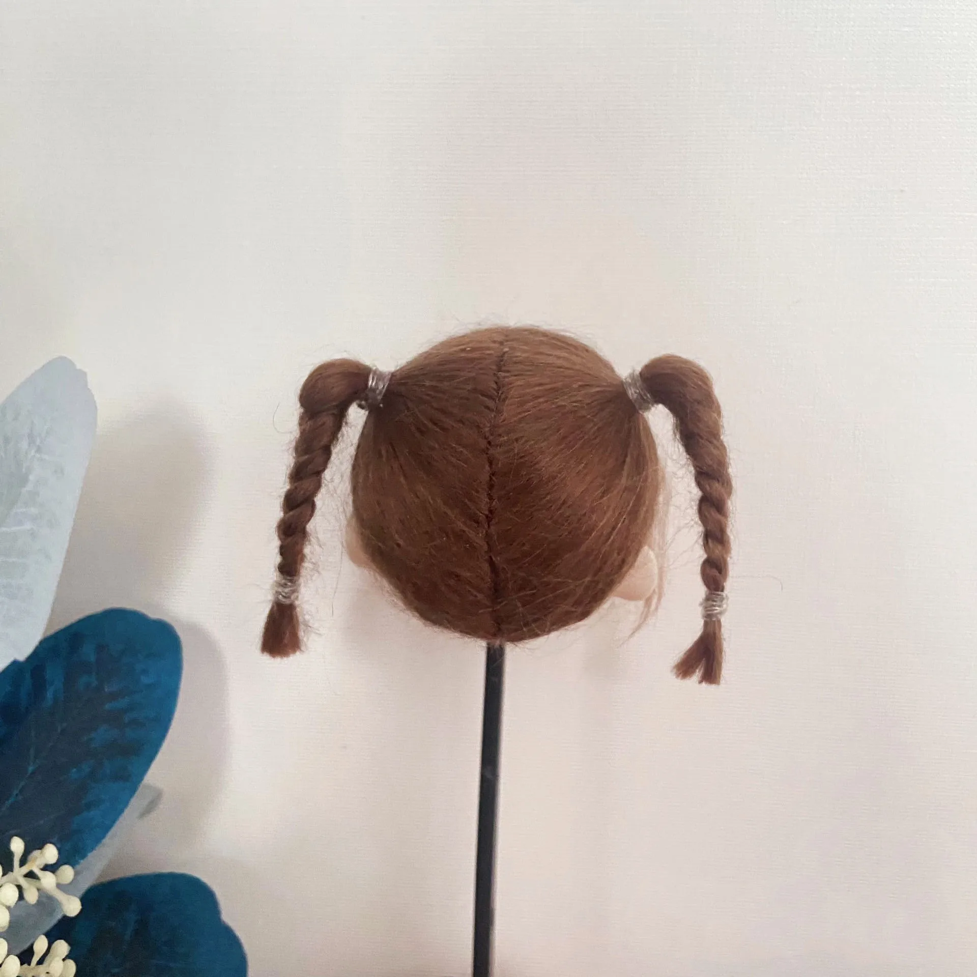 Hair for doll BJD accessories 1/8 BJD doll bang hair, lovely ob11 braided mohair wig free shipping