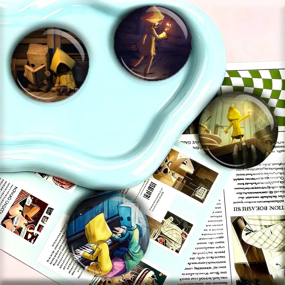 Game L-Little N-Nightmares 25mm 32mm 44mm 58mm 75mm Brooches Badges Pins for Accessories Gift