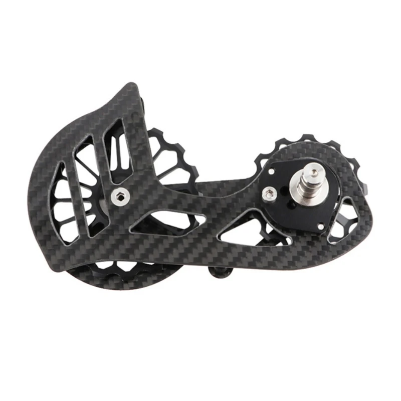 YY Bicycle Carbon Fiber Ceramic Rear Derailleur 17T Pulley Guide Wheel Accessories