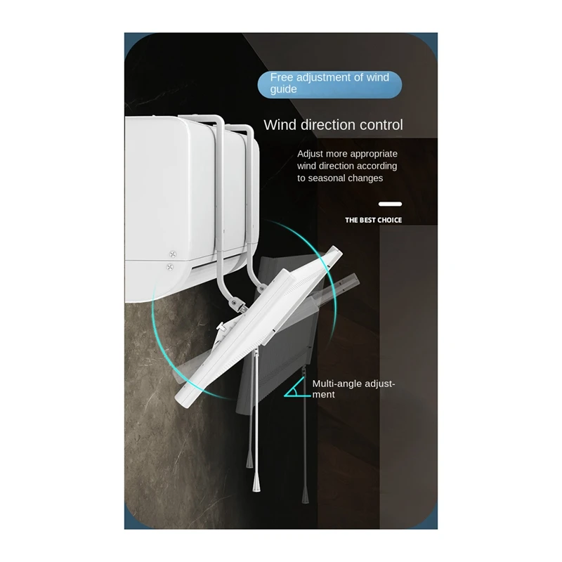 

Air Conditioner Cover Aluminum Louvers Air Conditioning Windshield Anti-Direct Blowing Air Deflector Household Air