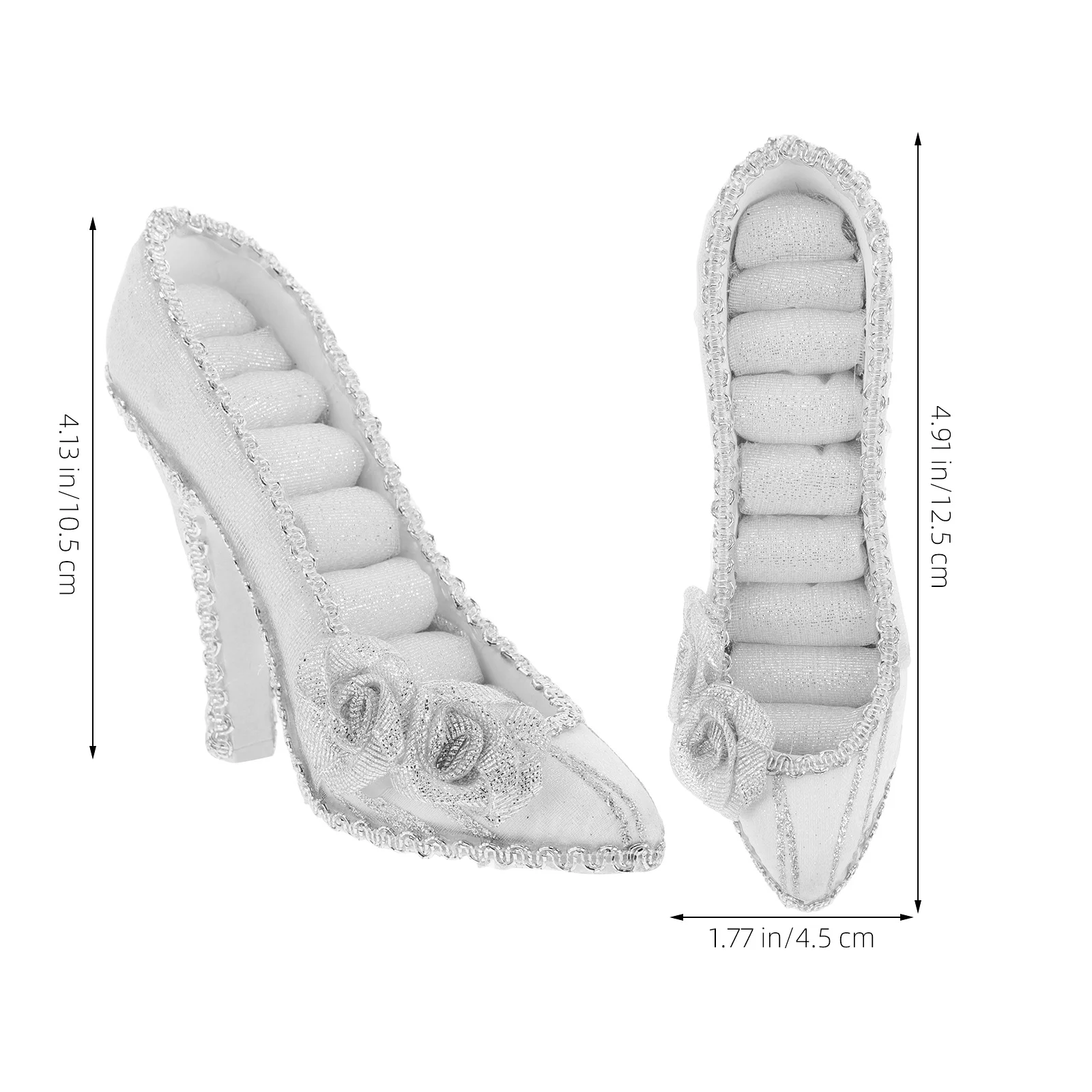 High Heel Shape Jewelry Display Stand Ring Organizer Earring Holder Storage Organizer for Rings Earrings Ring Storage Holders
