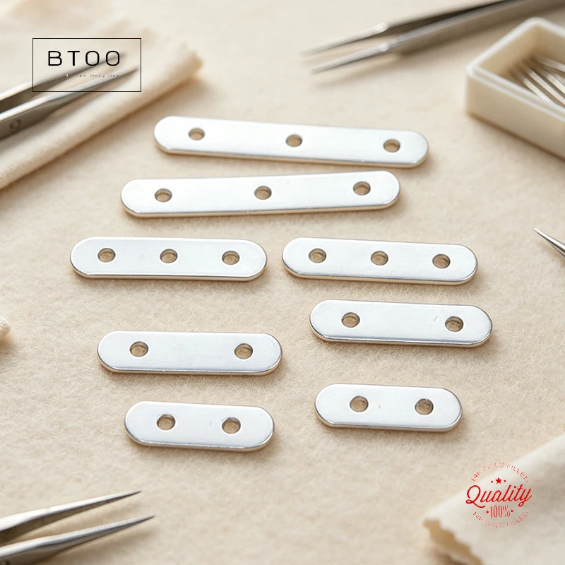 Divider Bar DIY Jewelry Findings 2/3 Row (4/6.0 Bead) 60mm Length Jewelry Making Supplies 925 Sterling Silver