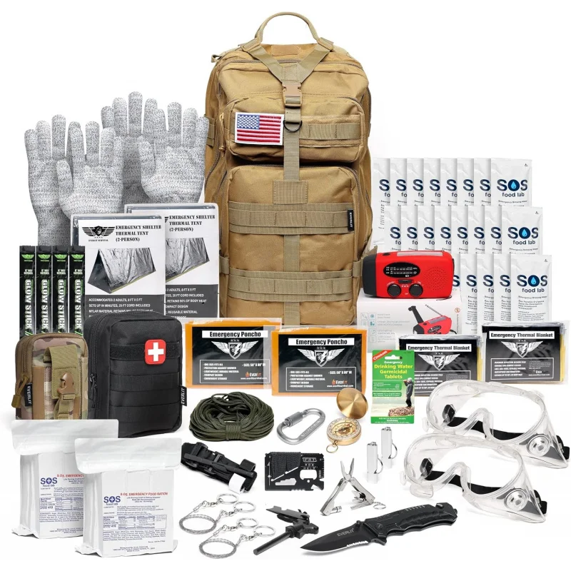 Complete 72 Hours Bug Out Bag Emergency Survival Kit Family. Be Hurricanes, Floods, Tsunami, Other D