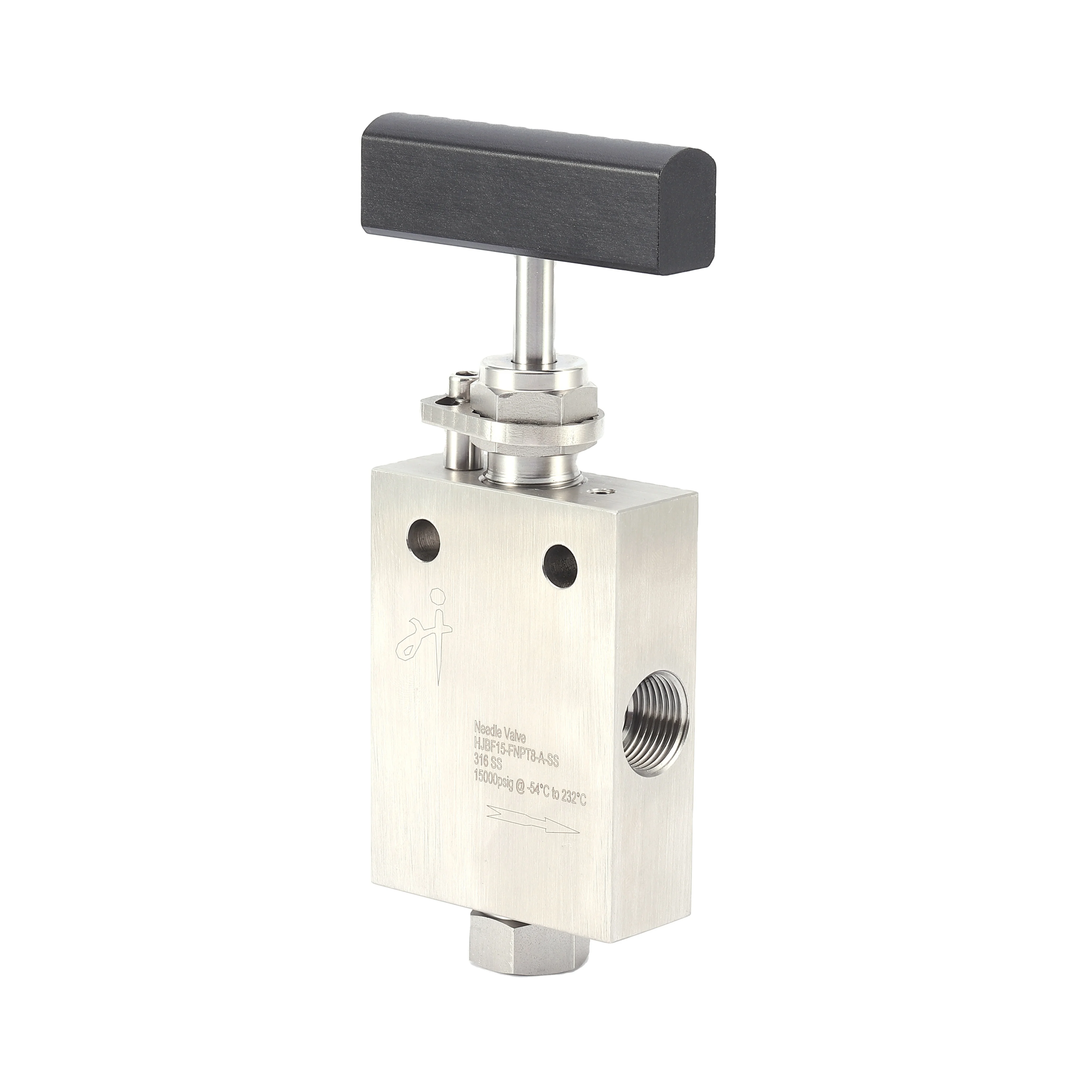 20000psi High-Pressure Straight Pattern Stainless Steel 316 Valve