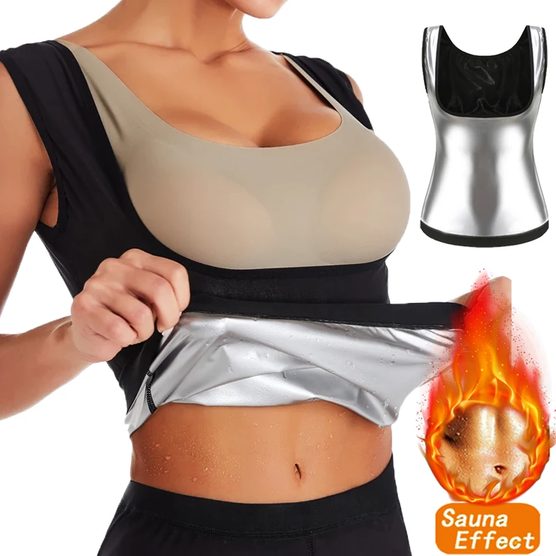 Sauna Vest for Women Weight Loss Workout Hot Sweat Tank Tops Fitness Corset Slimming Body Shaper Sports Fat Burning Shapewear