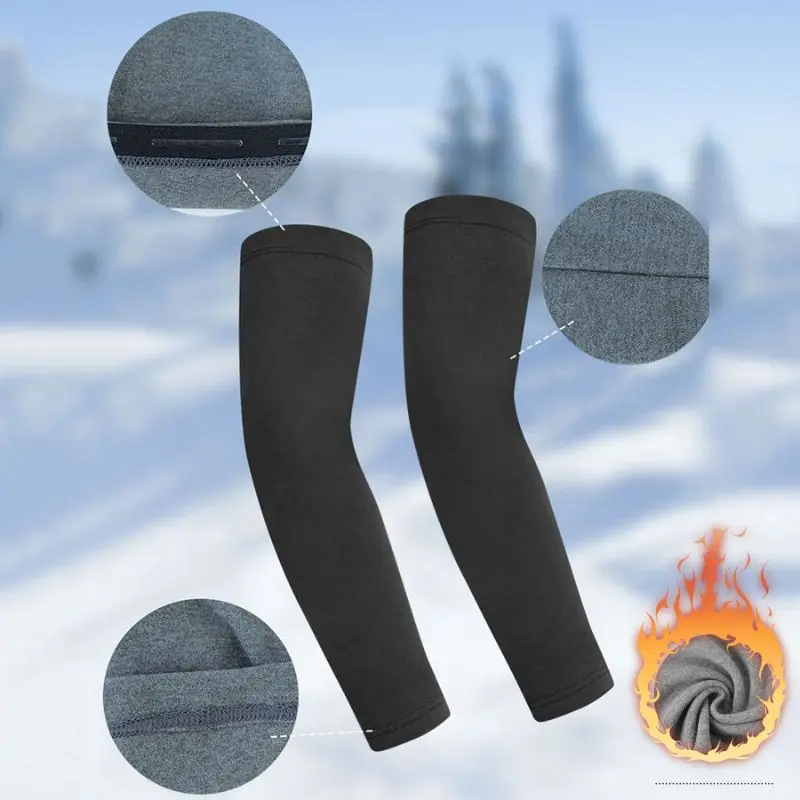 1 Paar Winter Manchetten Houden De Koude Mouwen Arm Covers Fietsen Arm Warmer Unisex Verdikte Elleboogbeschermers Armmouwen Sport Outdoor