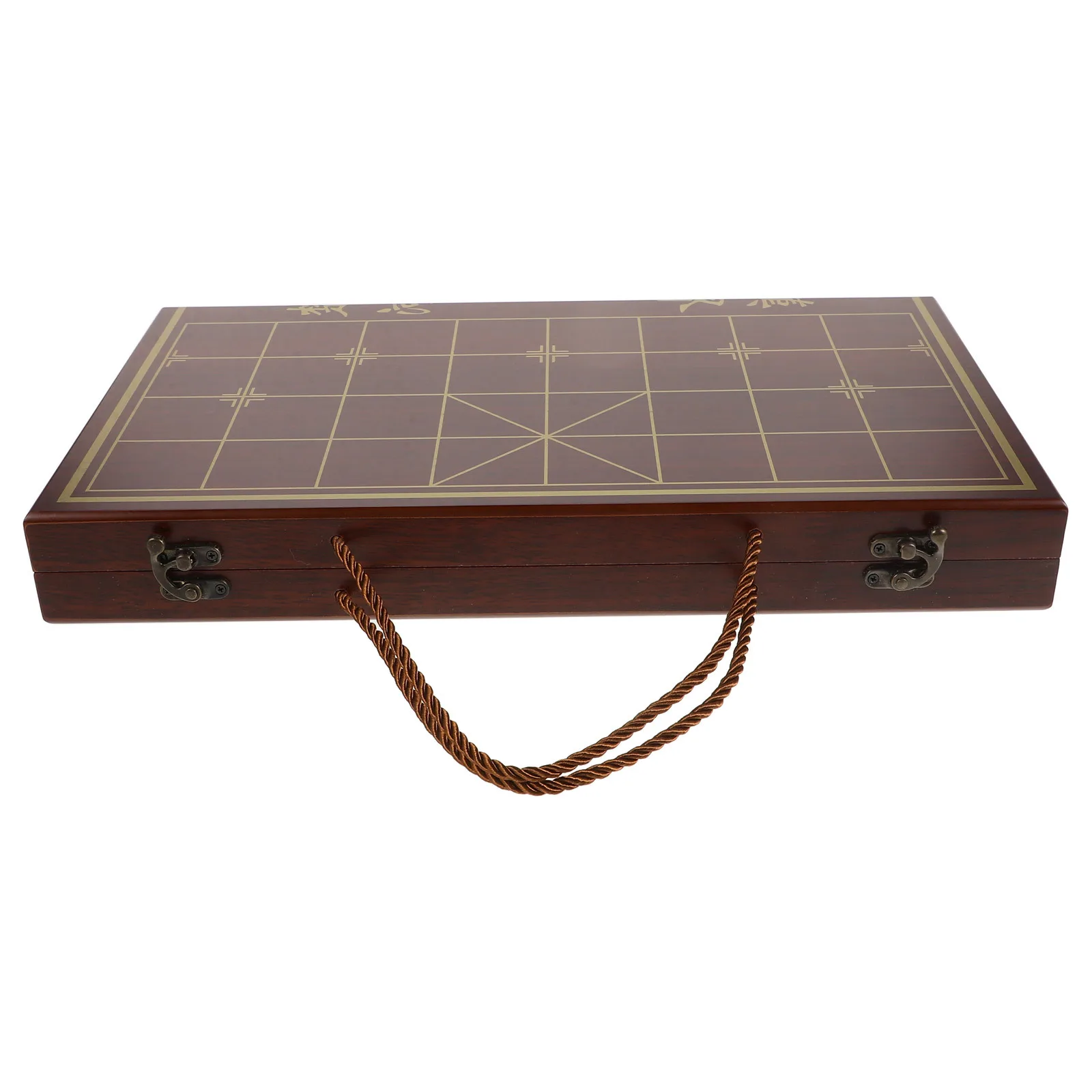 

1Set Wooden Xiangqi Chess Set Portable Foldable Board Dual-Use Storage Travel Chinese Chess Natural Wood Xiangqi Chinese Set