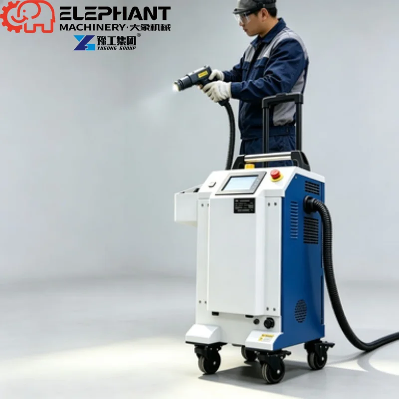 Mini Portable Pulse Fiber Laser Cleaning Machine 100W Max Laser Source Paint Remover With 2 Years Warranty