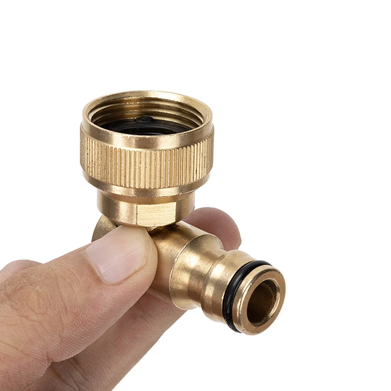 1 pçs carretel de mangueira de bronze cotovelo giratório conector rápido para hoselock plug 3/4in bsp fêmea ao ar livre mangueira de jardim adaptador torneira