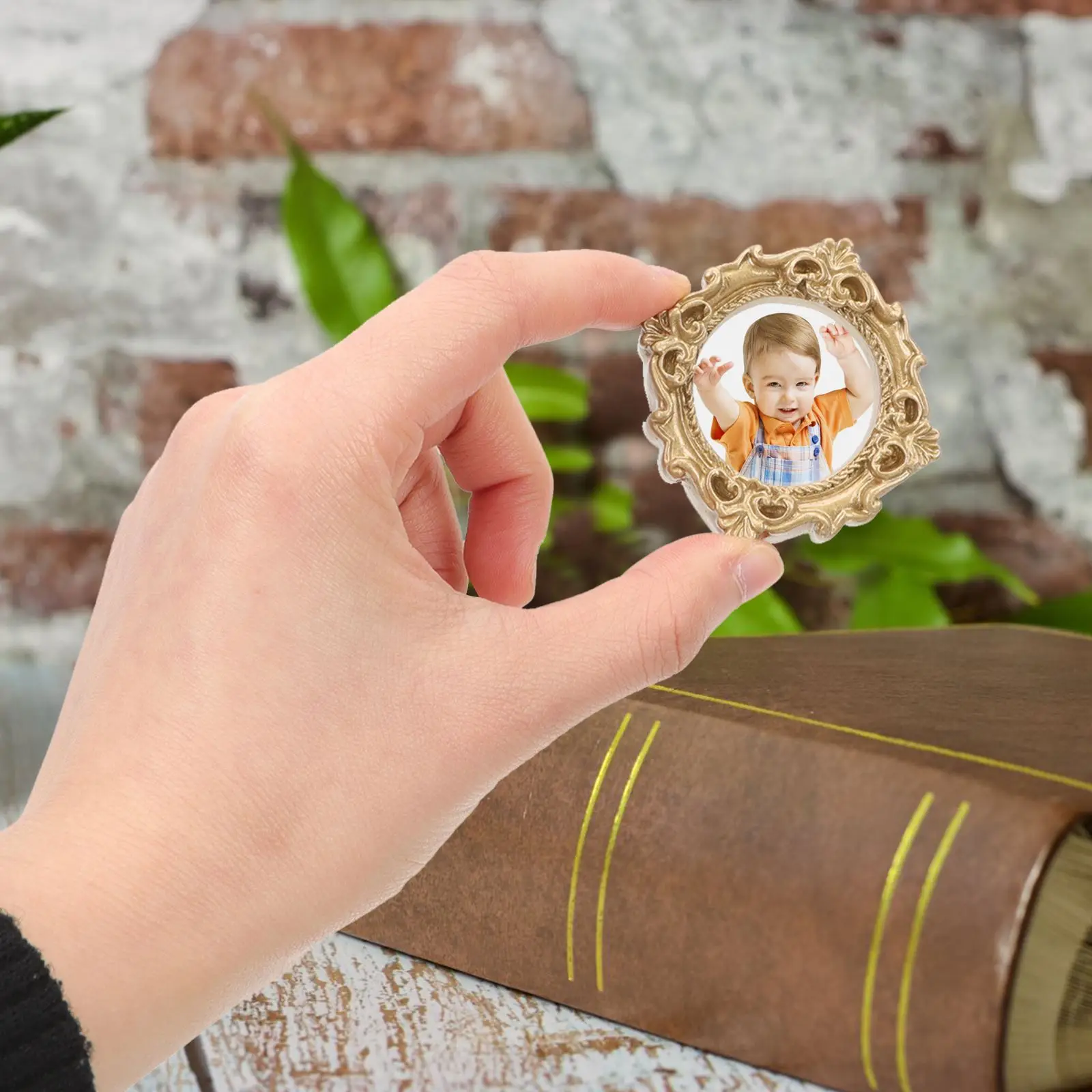 10ชิ้นกรอบรูป DIY ขนาดเล็กงานฝีมือจากเรซินตกแต่งปลอกโทรศัพท์กรอบรูปวินเทจกรอบรูปวงรีวินเทจ DIY อุปกรณ์เสริมจิวเวลรี่