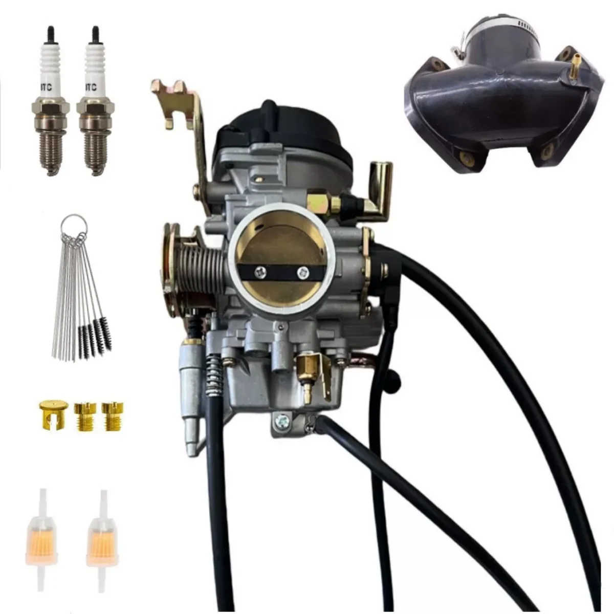 For Carburetor + Intake Manifold Compatible with Yamaha Road Star XV1600 1999-2003