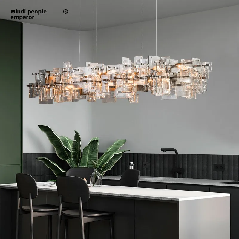 Mindi Post-Modern Light Luxury Crystal Chandelier Atmospheric Restaurant Decorative Light Designer Personalized Creative Bar