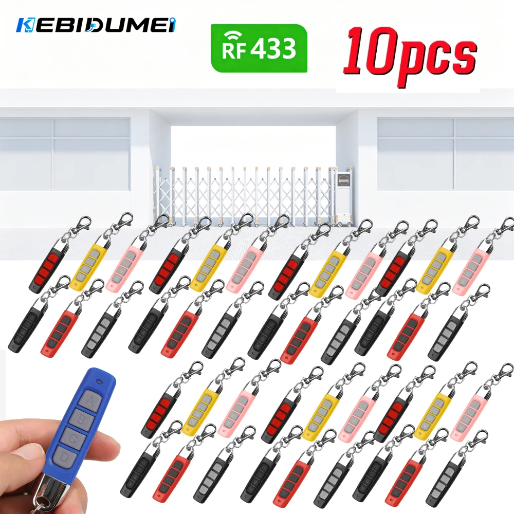 KEBIDUMEI 10PCS 433MHZ Remote Control Wireless Copy Controller For Car Key Garage Door Opener Clone Cloning Code Duplicator