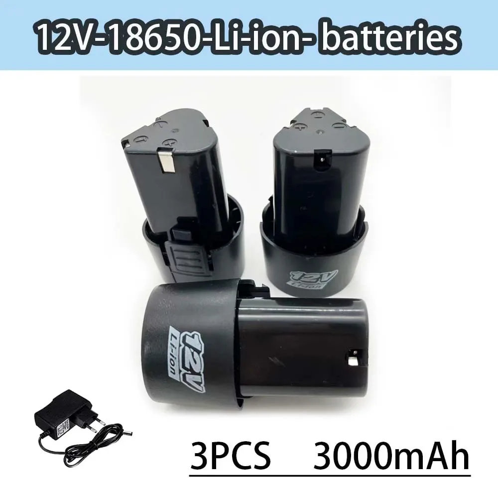 مفك براغي/بطارية مثقاب ممتازة 12 فولت 4.0 أمبير لمطاحن زاوية DKCD ومفاتيح ربط صدمية بطارية ليثيوم أيون + شاحن