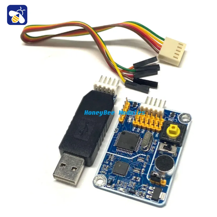 Non-Person Specific Voice Recognition Module Voice Control Escape Room Voice Module ASR MO8-B 3m recognition distance