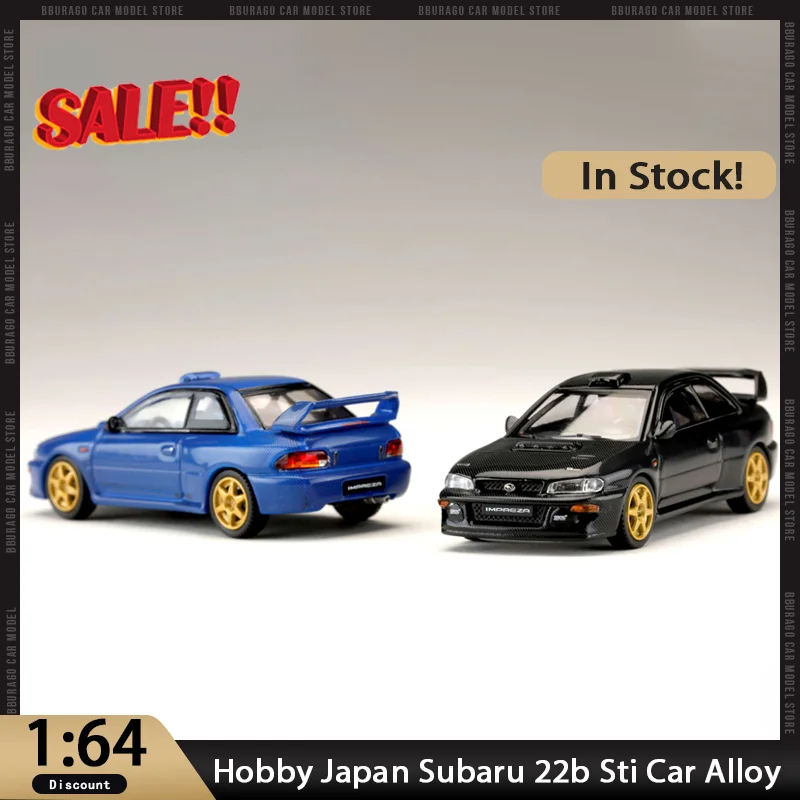 

New In Stock Hobby Japan 1:64 Subaru 22b Sti Car Alloy Miniature Diecast Subaru All Carbon Static Ornaments Custom Toys Kid Gift