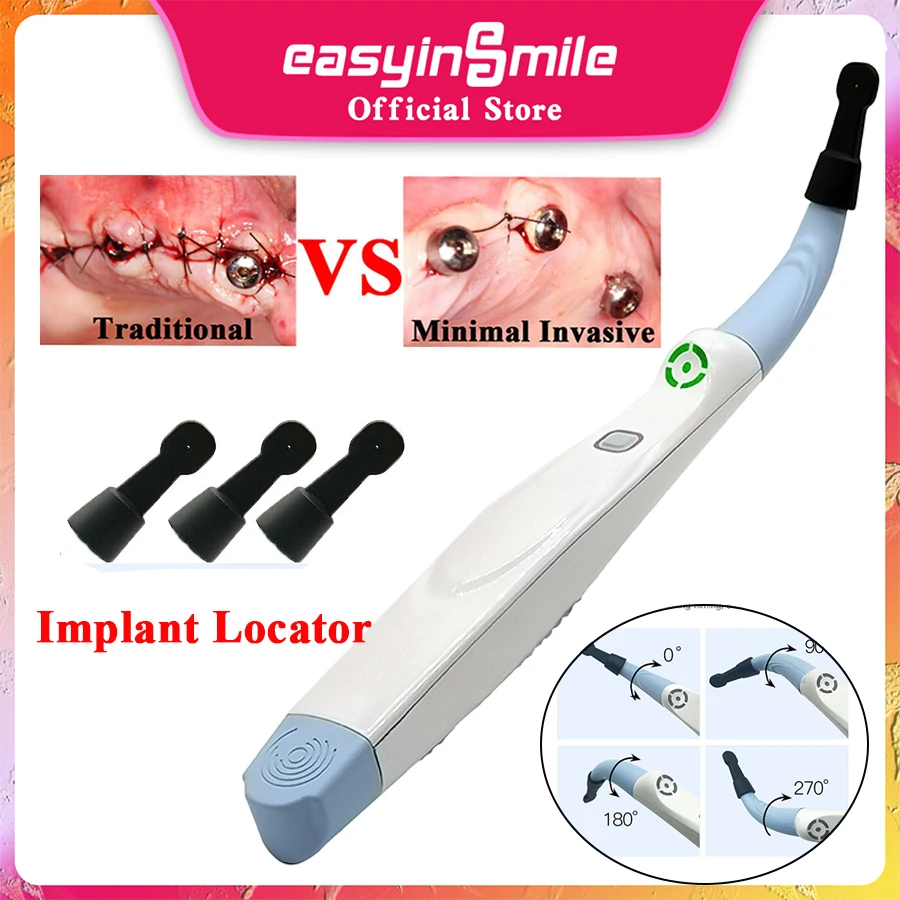 

Easyinsmile Dental Implant Locator Accurate Cross-Scanning Spot Screwdriver Detector Tool 270 Rotatable Sensor Localization