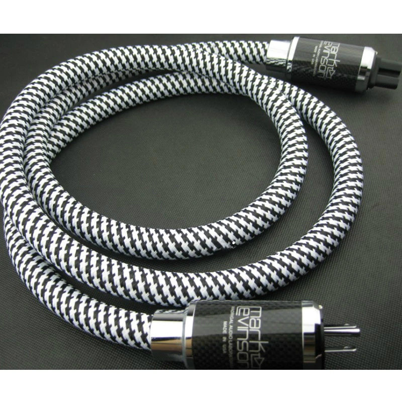 Mark Levinson Audiophile Audio AC Power Cable Carbon Fiber Rhodium Plated US & EU Plug