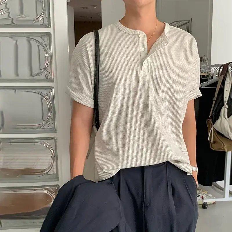 

Новая летняя мужская футболка с коротким рукавом и круглым вырезом, базовая модель, в стиле хип-хоп, молодежная, из полиэстера, стандартного кроя, для повседневной носки