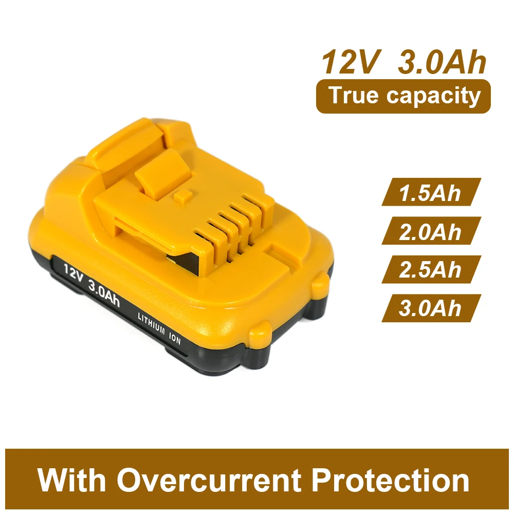 

For DEWALT 12V 3000mAh 3.0Ah li-ion battery, DCB120,DCB121,DCB122,DCB123, DCB125, DCB124, DCB126,DCD710 power tool battery