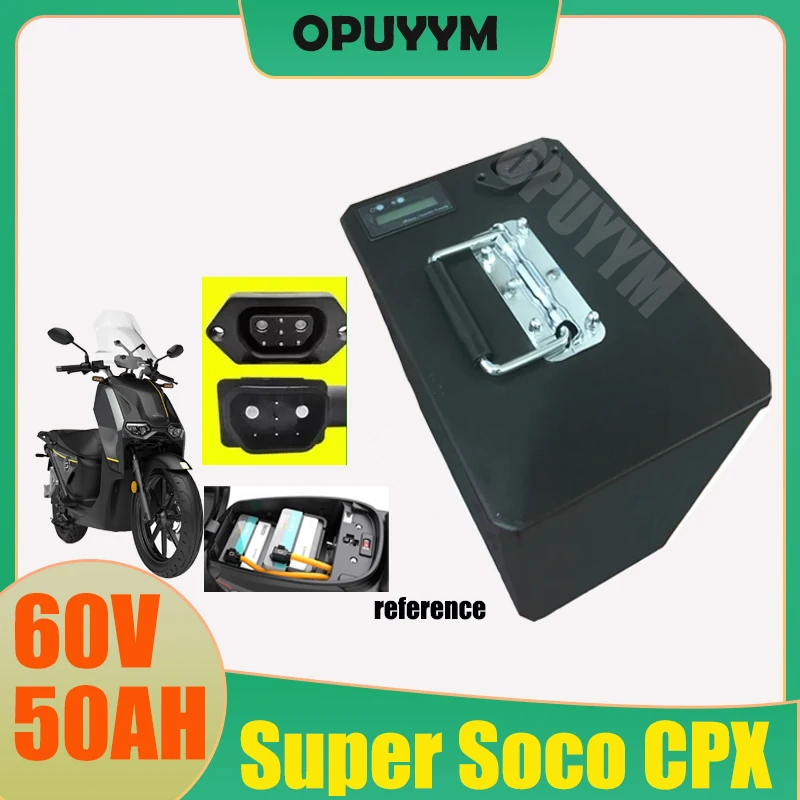 

Super Soco CPX 17S 60V 50AH Lithium Battery 7PIN with YY BMS Bluetooth 3000W 3500W 4000W For Electric Motorcycle Scooter Vehicle