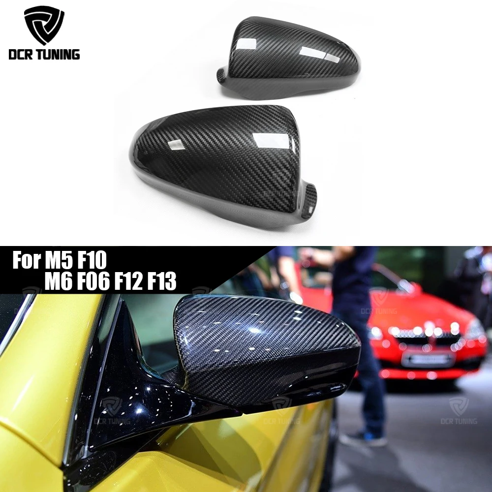 For BMW M Series F10 M5 F06 F12 F13 M6 2012 2013 2014 2015 2016 Real Dry Carbon Fiber Rear View Side Mirror Cover Replacement