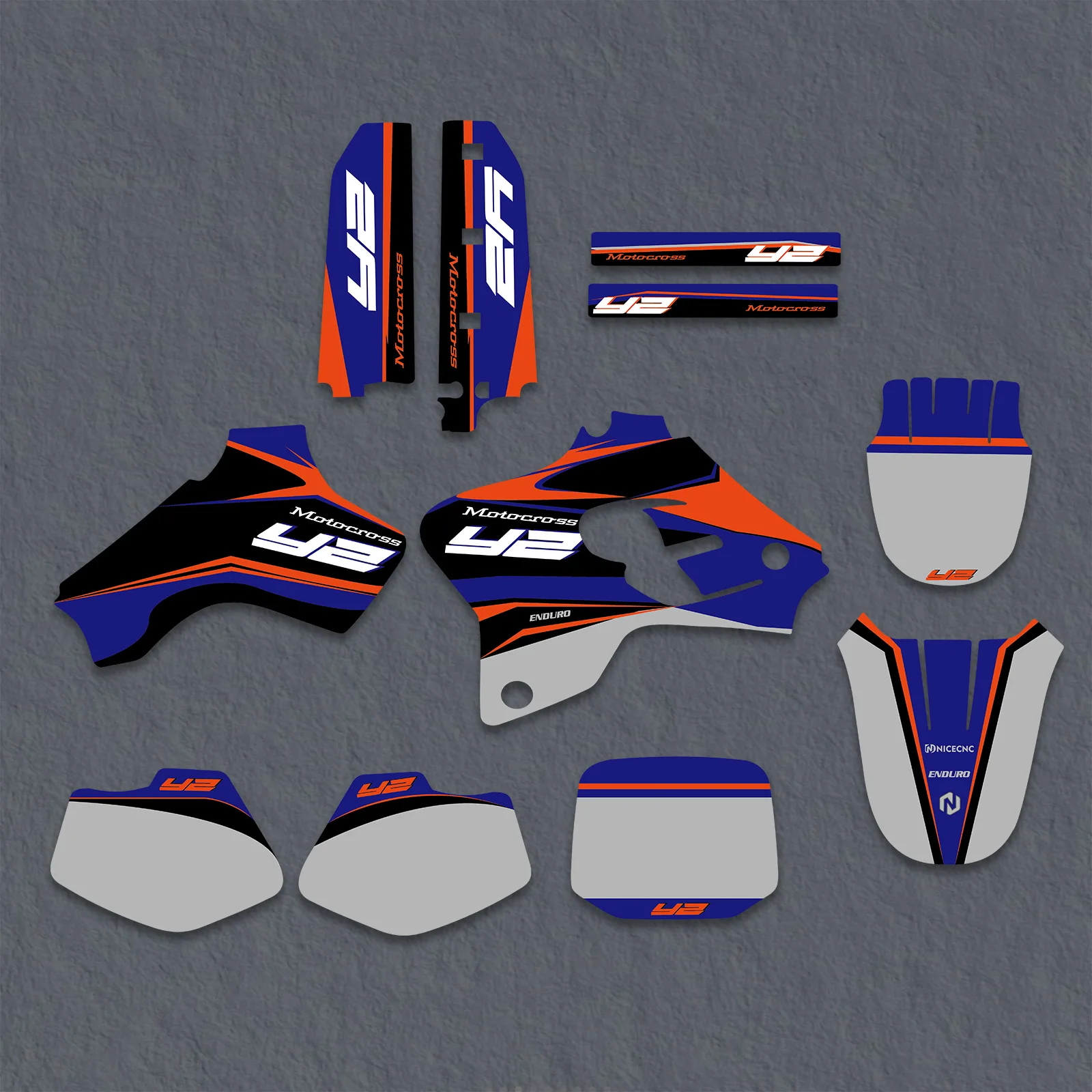 For Yamaha YZ80 YZ 80 1993-2001 Motocross Fairing Graphics Background Decals Sticker Kit Customize 2000 1999 1998 1997 1996 1995