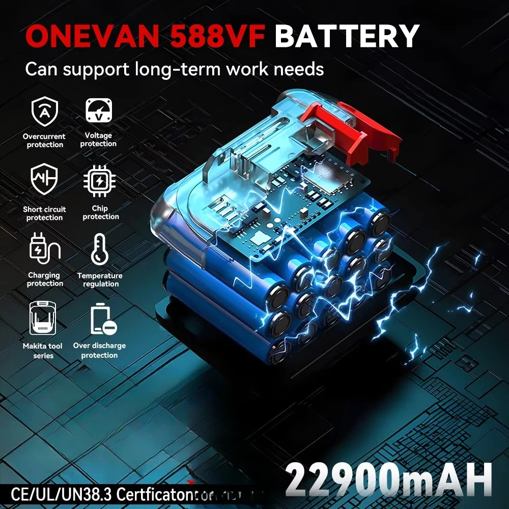 600W  Power Wrench  1700N.m Torque Impact Power Wrenches Brushless Motor Electric Wrench for Truck for Makita 18V Battery