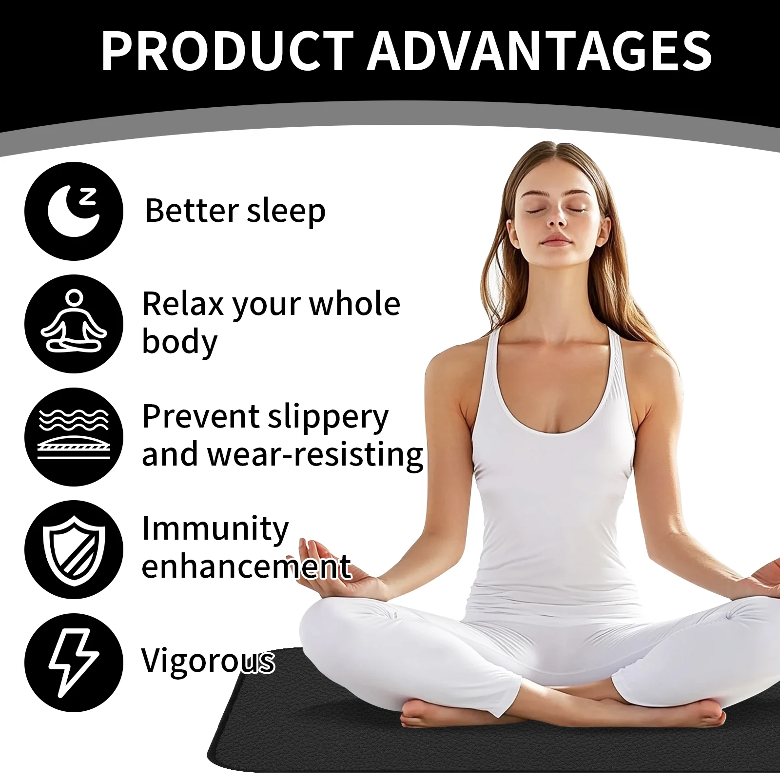 6 Size Grounding Mat Soft PU Pad for Improves Sleep Enhanced Circulation Reduces Pain Home Yoga Foot Mat Table Desk Rug