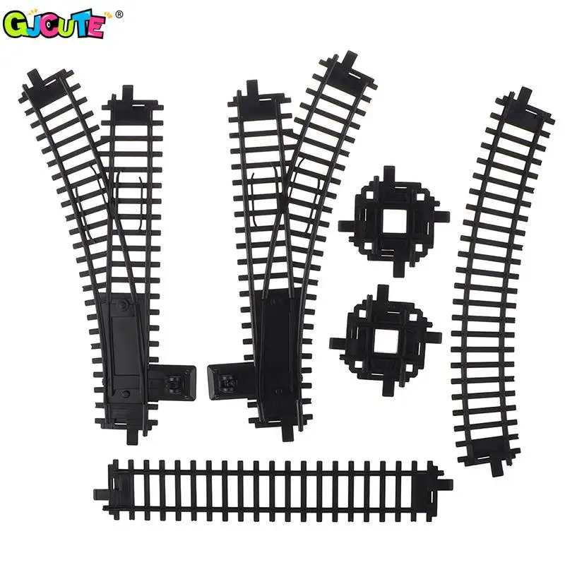 Rail Track Expansion Pack For Railway King Classical Train City Trains Flexible Tracks Straight Curved Rails Building Block Toys