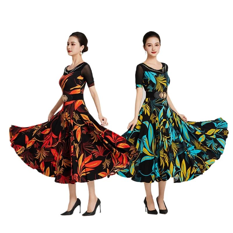 

2024 Woman Modern Dance Dress New High-end Modern Waltz National Standard Dance Dress