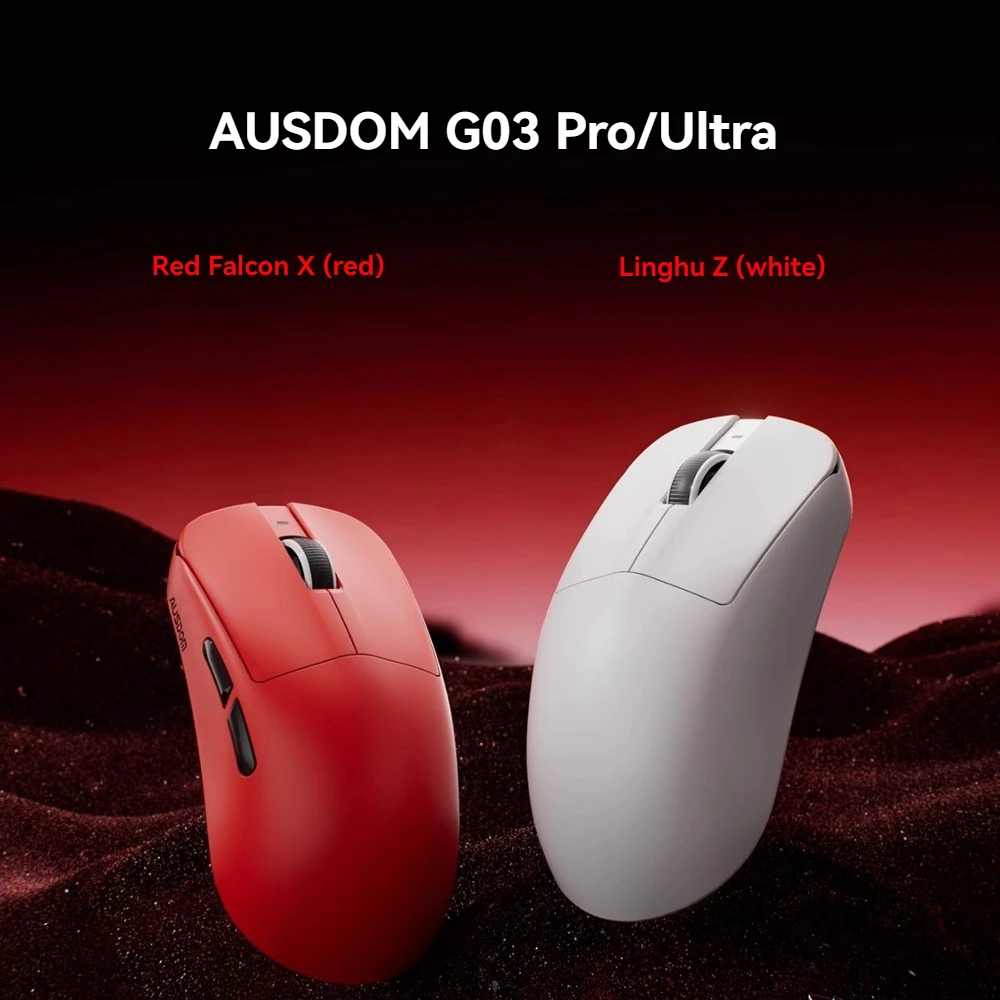 

AUSDOM G03Pro/Ultra игровая мышь 2,4 г беспроводная трехрежимная 8K 42K DPI PAW3395/3950 легкая эргономичная мышь на заказ