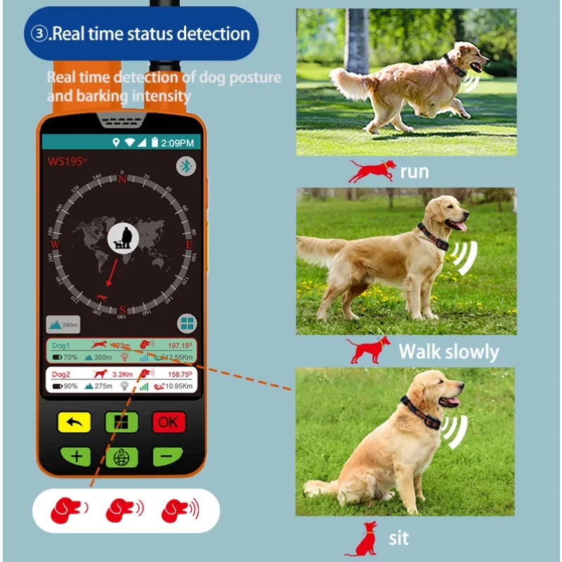2026 Remote Control Tracking Dog Collar Long Range Hound GPS Dog Tracking Training Collar