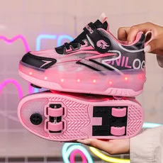 

Студенческая детская обувь, легкие туфли на четыре колеса, невидимые роликовые туфли для мальчиков, большие размеры, спортивные прогулочные женские туфли на открытом воздухе