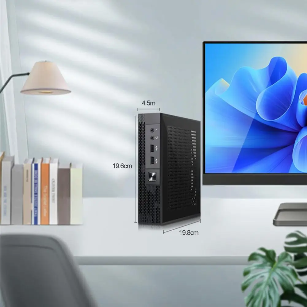 Portable Computer Chassis Portable Mini Htpc Desktop Chassis Quick Heat Dissipation Usb 2.0 Hd-compatible Audio for Thin-itx