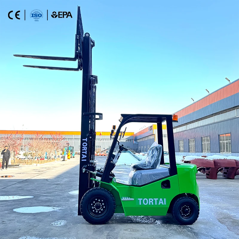 Free Shipping Diesel  Lifting Truck 2Ton CE EPA Fork Positioner Side Shifter 3000mm Lifting Height Two Stage Mast
