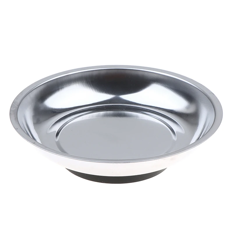 Stainless Steel Strong Magnetic Parts Storage Tray Rectangular Circular 4 Inch 6 Inch Bowl For Bolts Nuts Screws In Home Office
