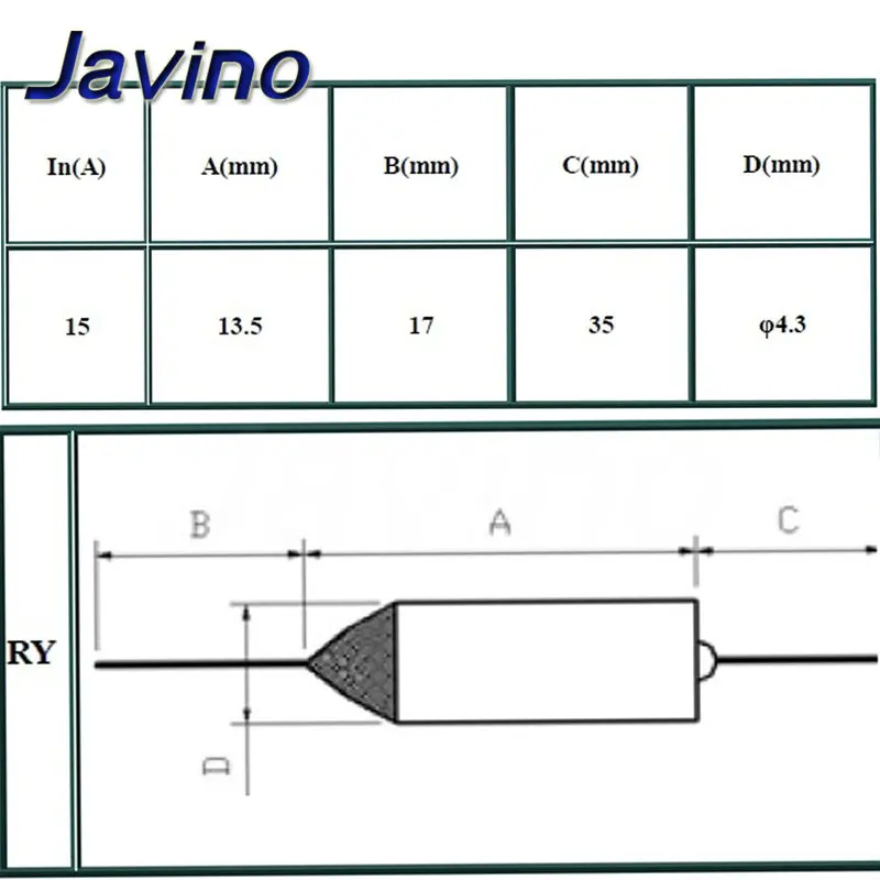 TF Thermal Fuse RY 10A 15A 250V Temperature 65C 85C 100C 105C 100C 120C 130C 152C 165C 172C 185C 192C 200C 216C 240C 280C 300C