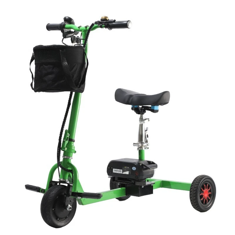 New electric tricycle family elderly shopping scooter foldable storage battery car wholesale