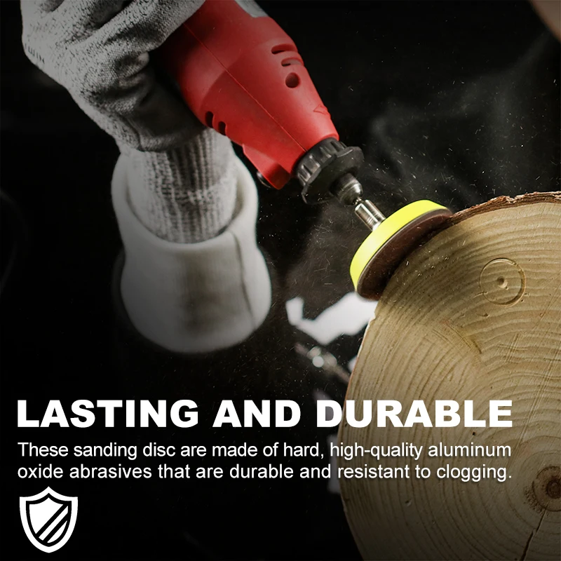 XCAN Sanding Disc 1/2/3inch Round Abrasive Dry Sandpaper with Back-up Pad For Polishing Cleaner Tools Sanding Paper