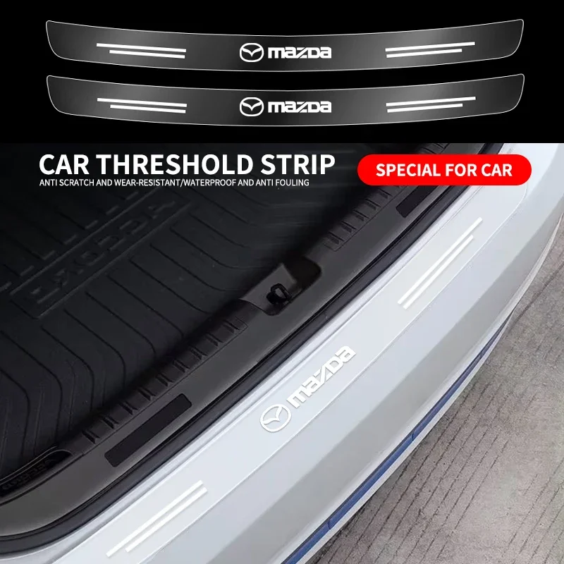 Car Transparent Trunk Rear Bumper Guard Plate Protection Sticker For Mazda 2 3 5 6 M5 Ms CX-4 CX-5 CX6 M3 M6 MX3 MX5 Accessories