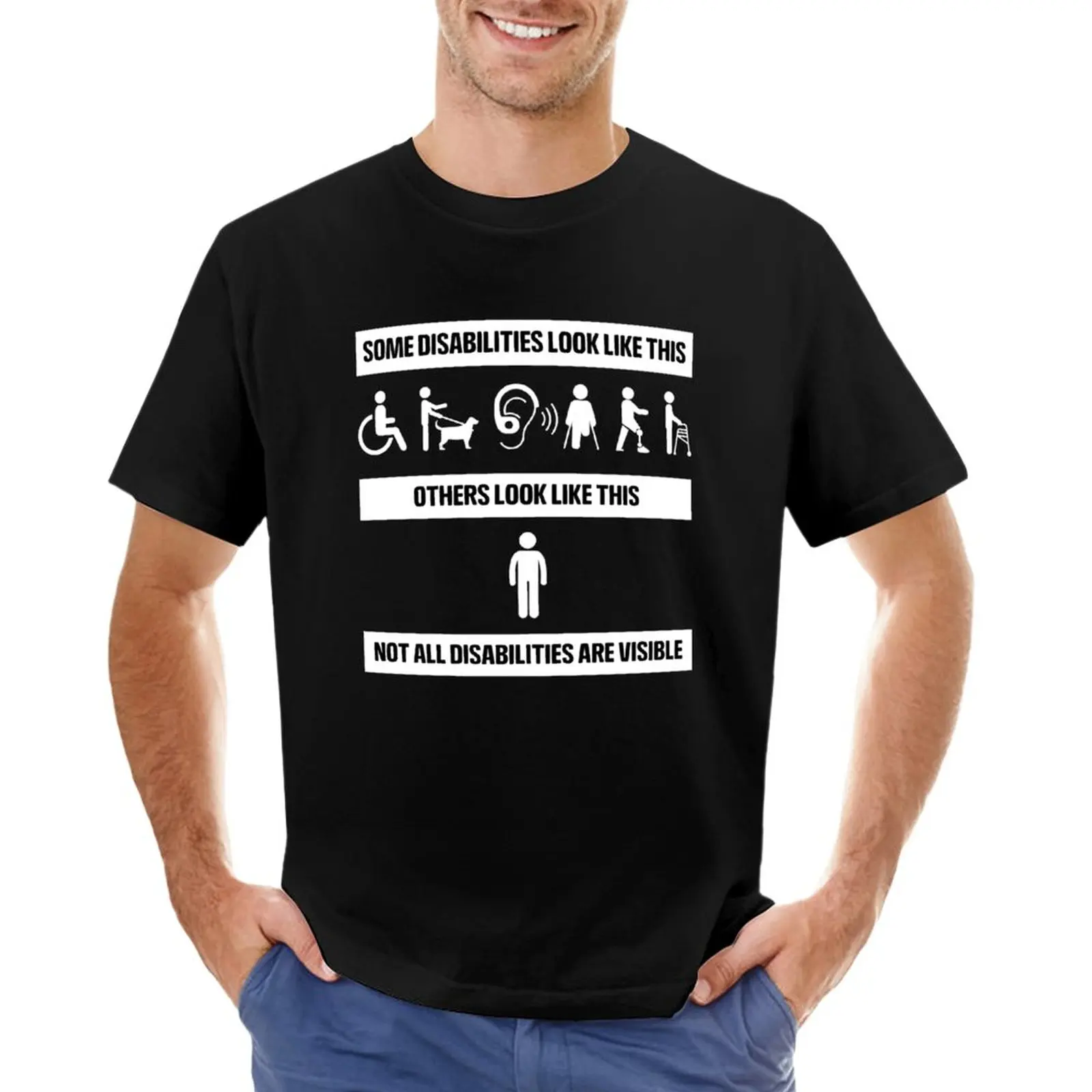 Not all disabilities are visible T-Shirt aesthetic clothes mens white t shirts