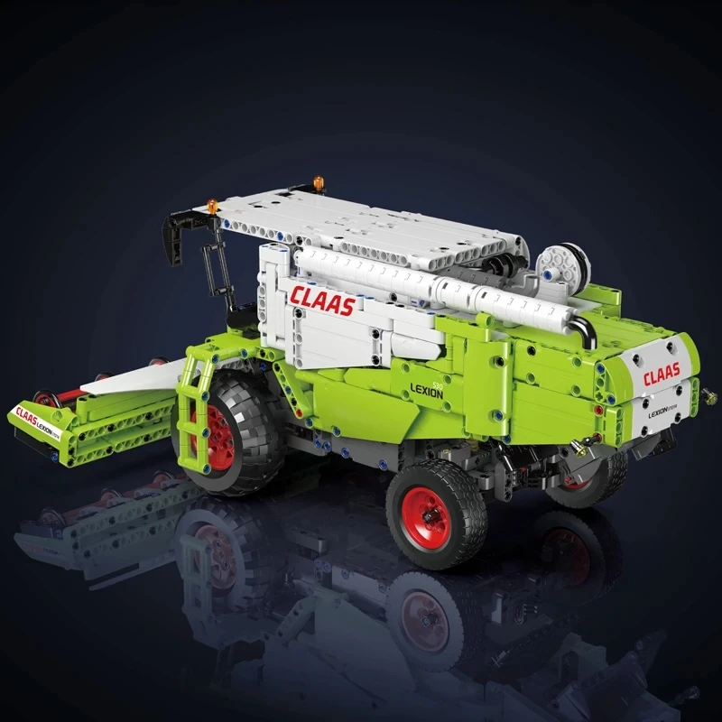 Mold King 17014 Technische afstandsbediening Harvester Truck Bouwstenen MOC Landbouwvoertuig Assemblage Speelgoed Kerstcadeau voor kinderen