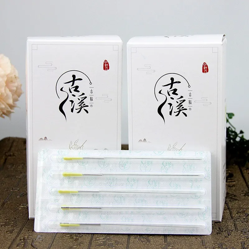 100Pcs/box Super Sharp knife Acupuncture needles with TubeAlloy Flat Handle Sterile Small knife needles Acupotomology