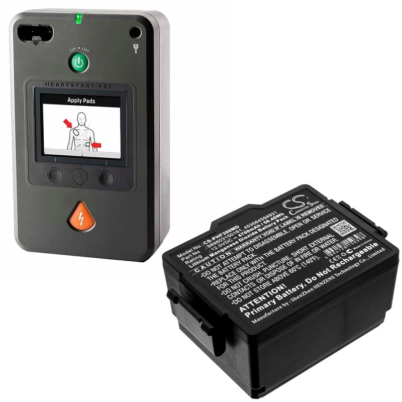 Cameronsino Philips battery 453564288031, 453564594921, 989803150161 for DSA HeartStart FR3, HeartStart FR3 861388